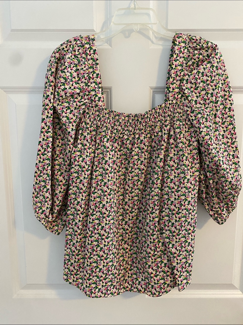 EUC H&M Floral 100% Cotton Blouse Top M